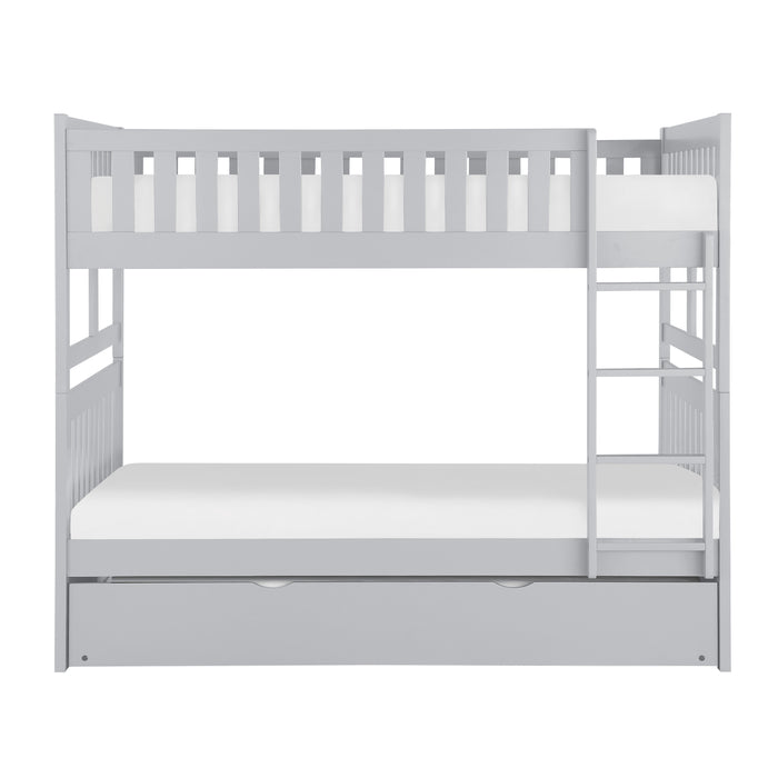 Orion (4) Full/Full Bunk Bed with Twin Trundle in Gray - B2063FF-1*R image