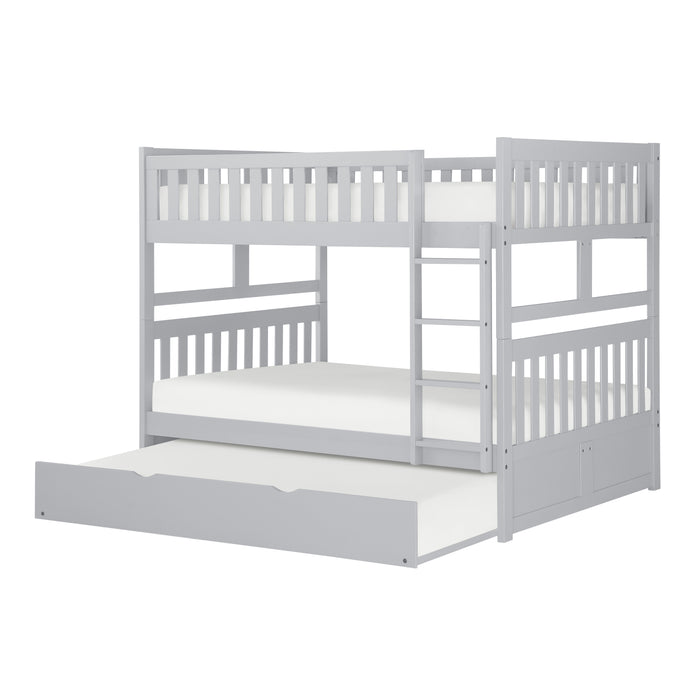 Orion (4) Full/Full Bunk Bed with Twin Trundle in Gray - B2063FF-1*R