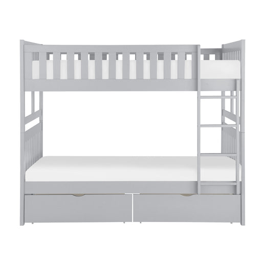 Orion (4) Full/Full Bunk Bed with Storage Boxes in Gray - B2063FF-1*T image