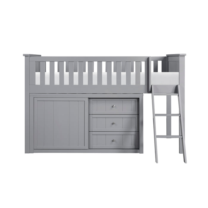 Orion (4) Low Loft Bunk with Dresser in Gray - B2063LL-1*DR