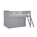 Orion (4) Low Loft Bunk with Dresser in Gray - B2063LL-1*DR image