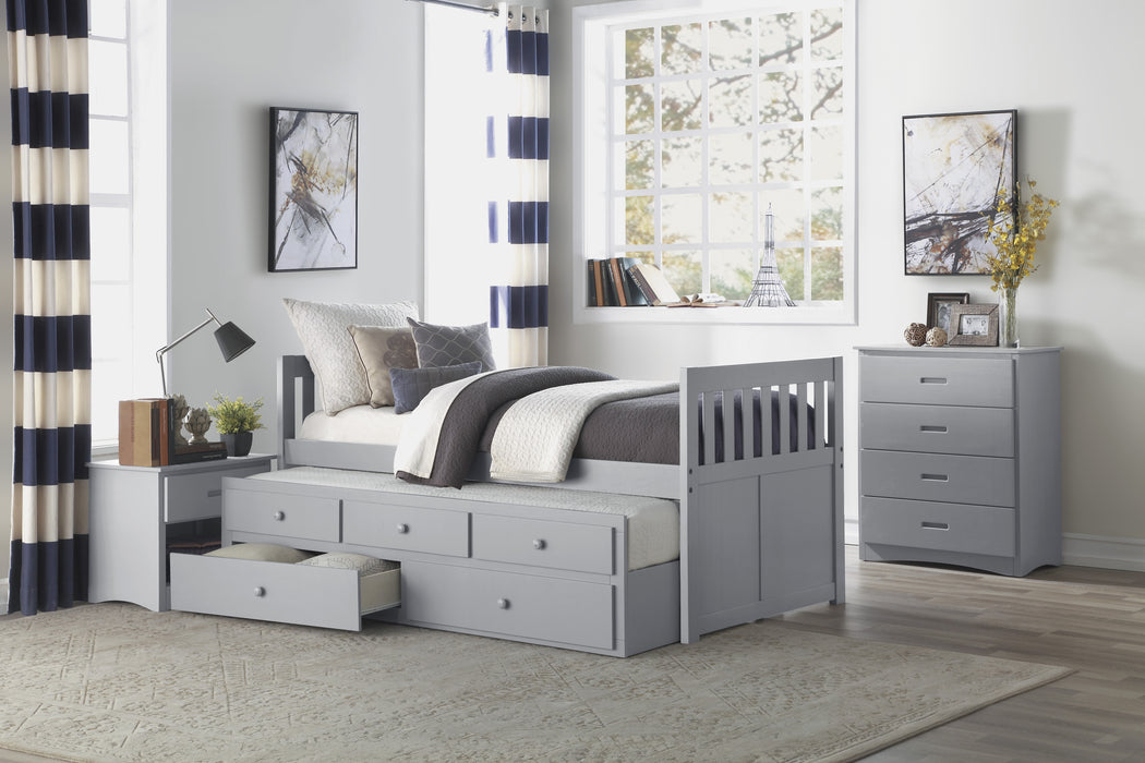 Orion (2) Twin/Twin Trundle Bed in Gray - B2063PR-1*