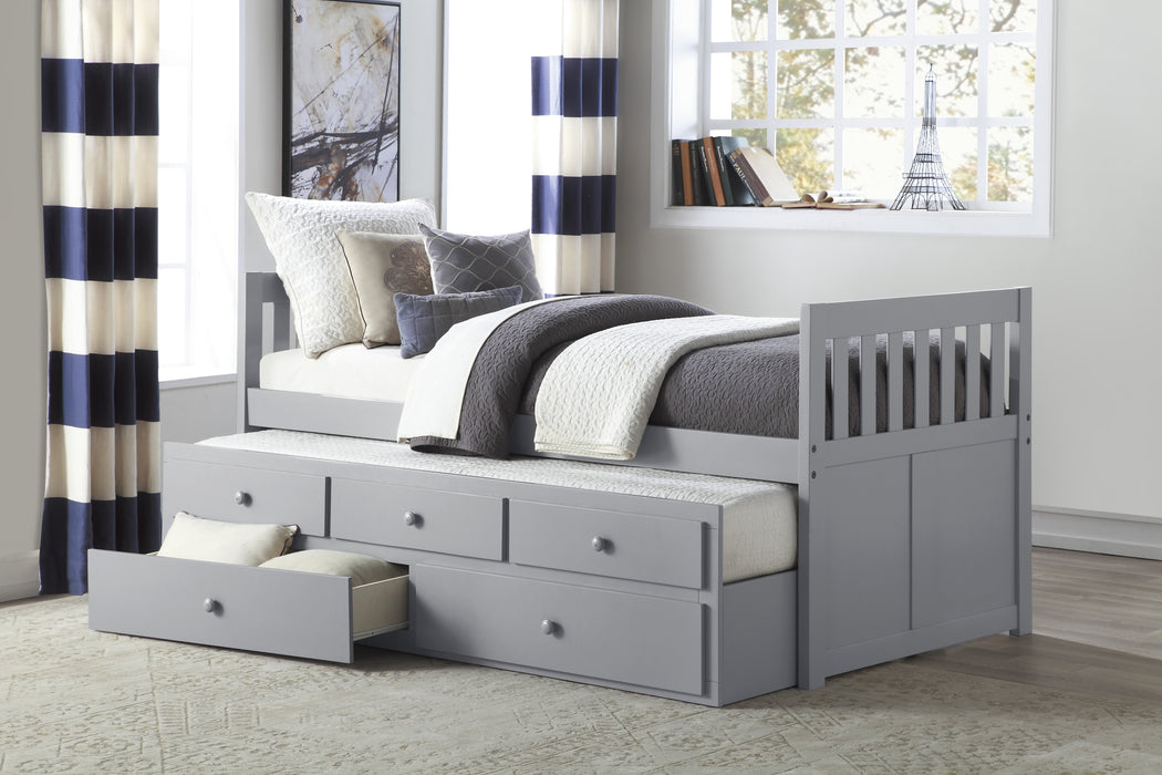 Orion (2) Twin/Twin Trundle Bed in Gray - B2063PR-1*