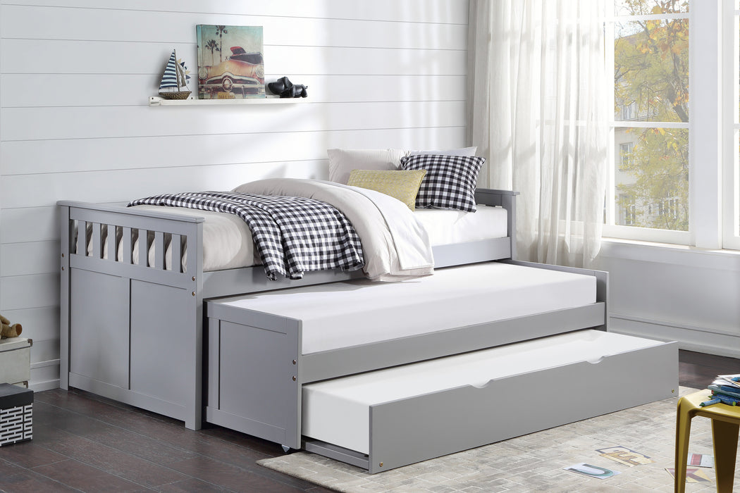 Orion Twin/Twin Bed with Twin Trundle in Gray - B2063RT-1R