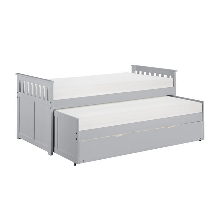 Orion Twin/Twin Bed with Twin Trundle in Gray - B2063RT-1R