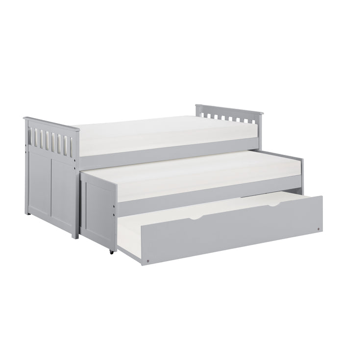 Orion Twin/Twin Bed with Twin Trundle in Gray - B2063RT-1R