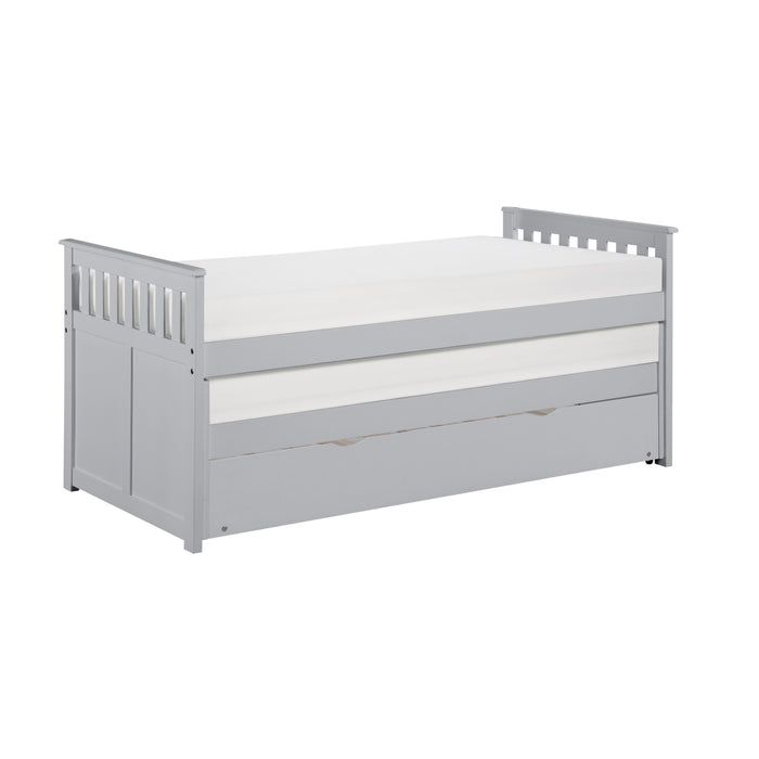 Orion Twin/Twin Bed with Twin Trundle in Gray - B2063RT-1R