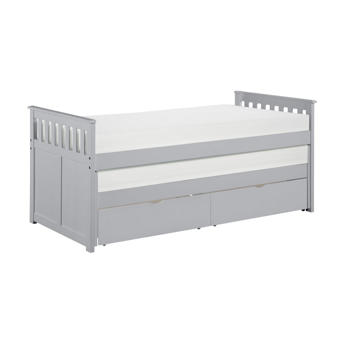 Orion (4) Twin/Twin Bed with Storage Boxes in Gray - B2063RT-1T*