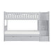 Orion (5) Twin/Twin Step Bunk Bed with Storage Boxes in Gray - B2063SB-1*T image