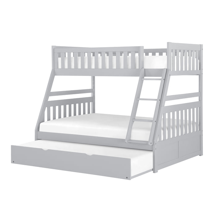 Orion (4) Twin/Full Bunk Bed with Twin Trundle in Gray - B2063TF-1*R