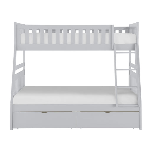 Orion (4) Twin/Full Bunk Bed with Storage Boxes in Gray - B2063TF-1*T image