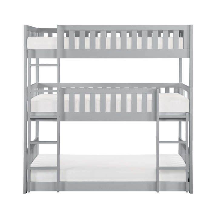 Orion (3) Triple Bunk Bed in Gray - B2063TTT-1*