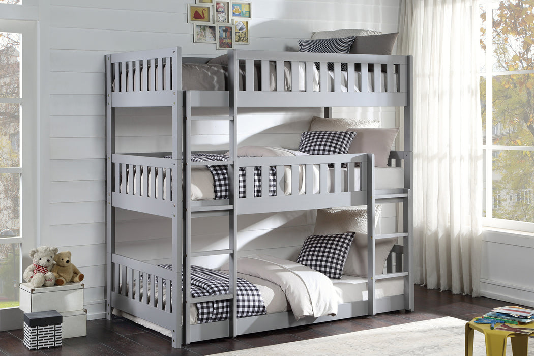 Orion (3) Triple Bunk Bed in Gray - B2063TTT-1*