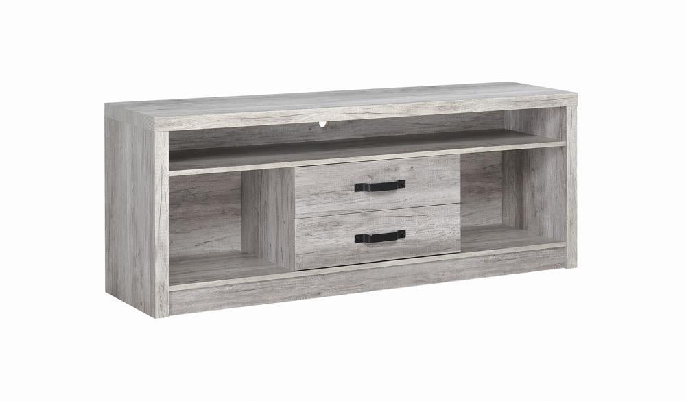 Burke 2-drawer TV Console Grey Driftwood