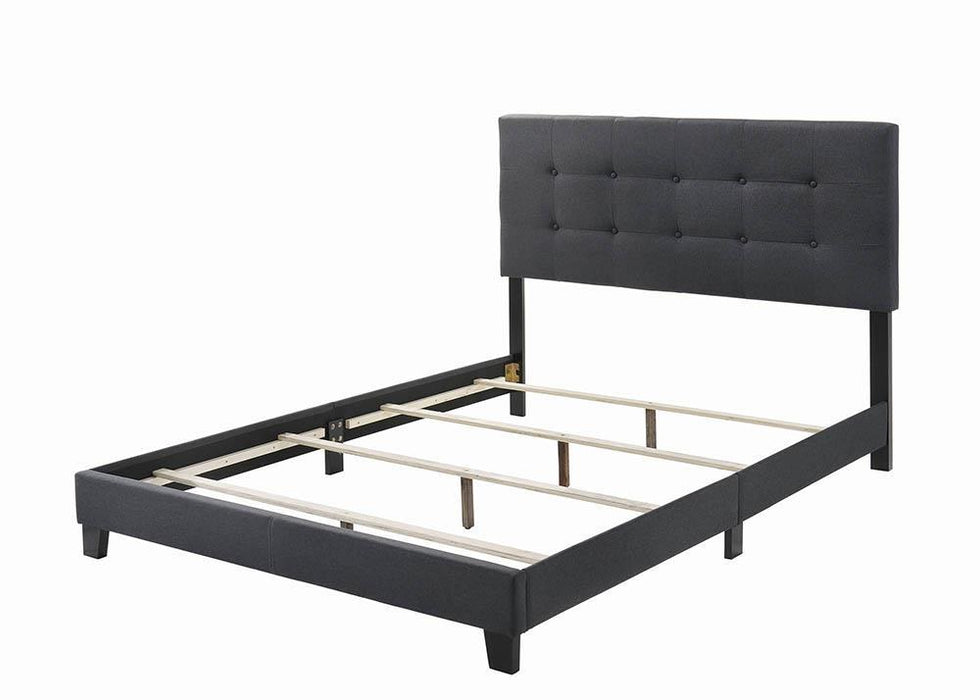 Mapes Tufted Upholstered Eastern King Bed Charcoal