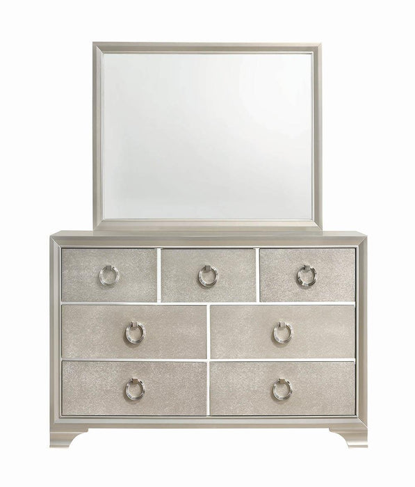 Salford Rectangular Dresser Mirror Metallic Sterling