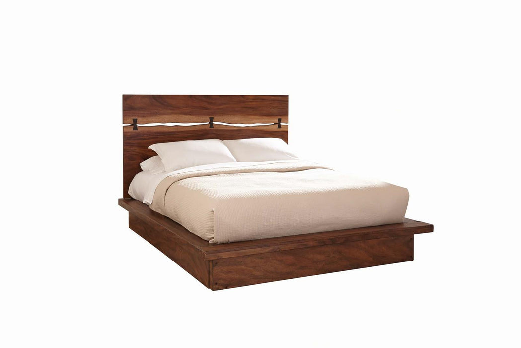 Winslow California King Bed Smokey Walnut and Coffee Bean