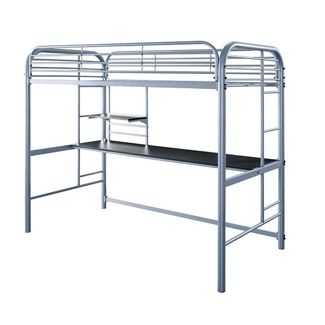 Opal Iii Silver Twin Loft Bed