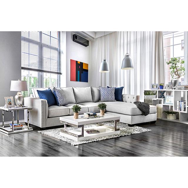 Ornella Light Gray/Blue Sectional