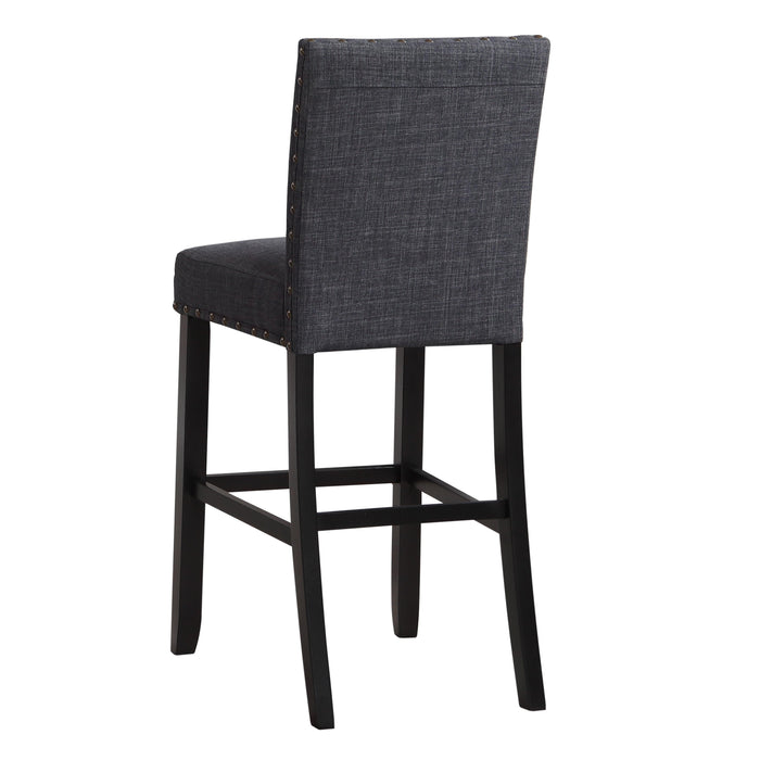 CRISPIN GRANITE GRAY BAR CHAIR- (2/Ctn)