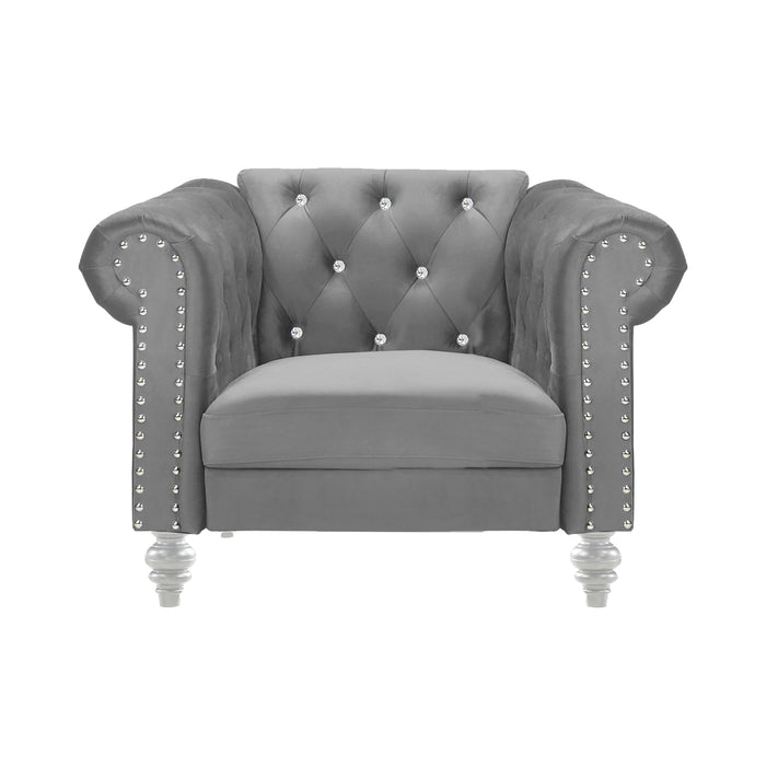 EMMA CRYSTAL CHAIR-GRAY