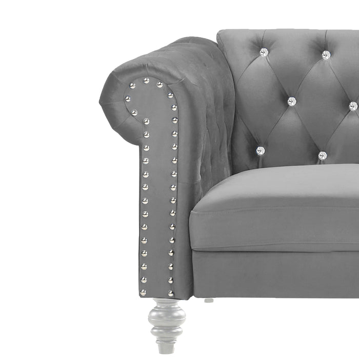 EMMA CRYSTAL CHAIR-GRAY