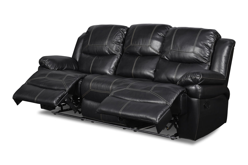 FLYNN SOFA W/BASE LIGHTING-BLACK