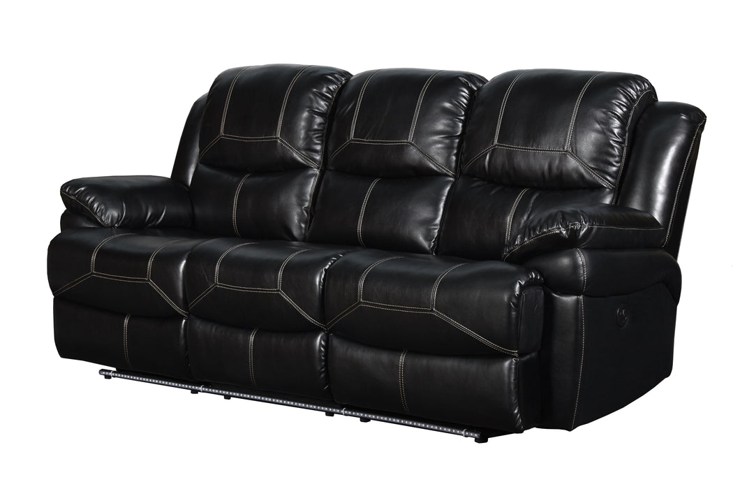 FLYNN SOFA W/LIGHTED BASE & PWR FR-BLACK image