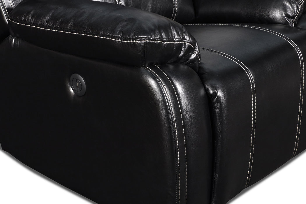 FUSION SWIVEL GLIDER RECLINER W/PWR FTRST-EBONY