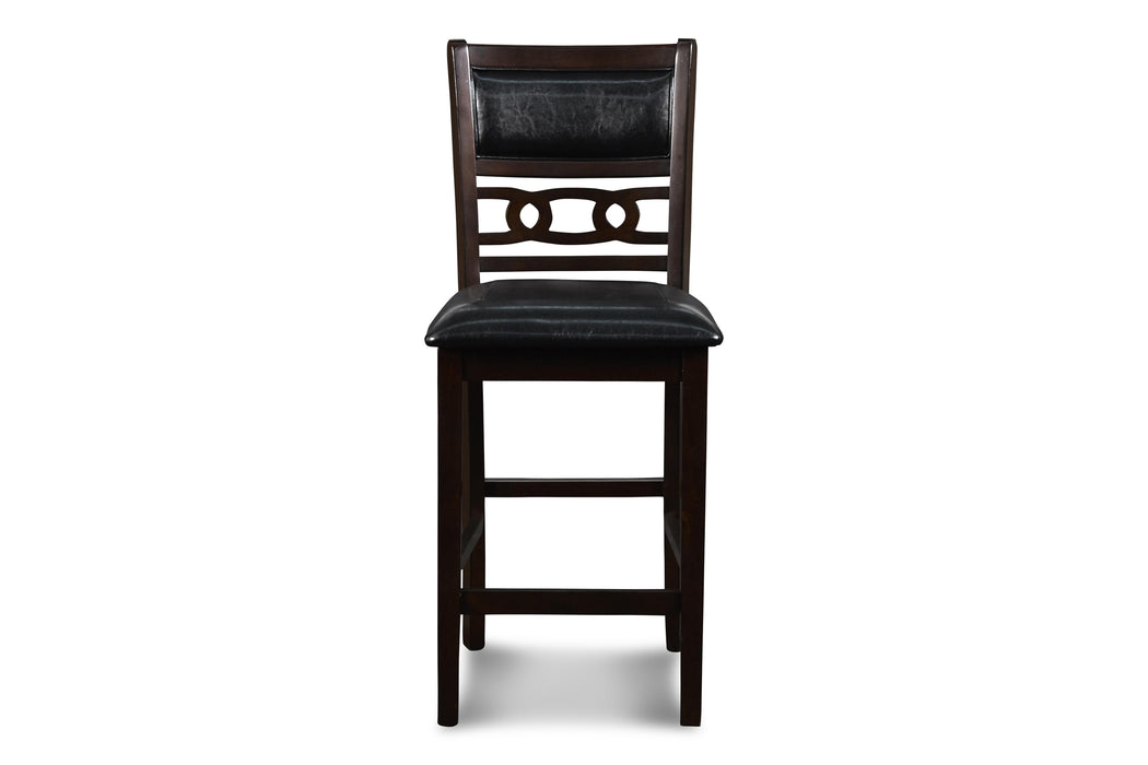 GIA 30" COUNTER TABLE W/2 CHAIRS & STG SHELF-EBONY