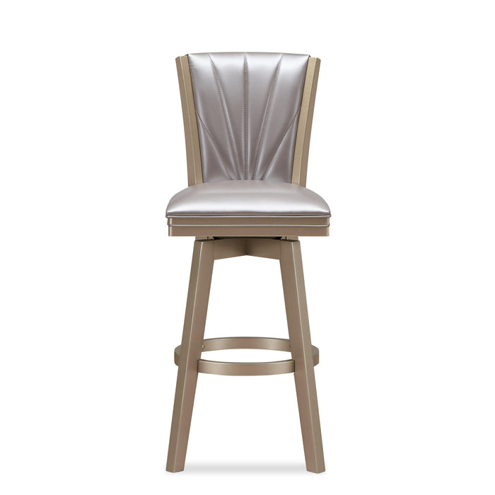 JAZZ 30" SWIVEL BAR STOOL-PEARL/GOLD