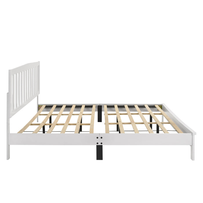 LEO 5/0 Q SLAT BED-HB/FB/RAILS-WHITE