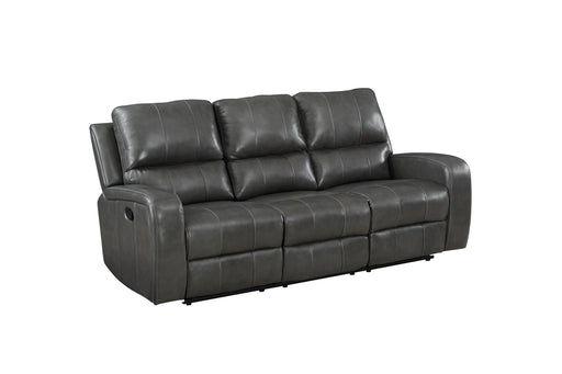 LINTON LEATHER SOFA  W/ PWR FR-GRAY image