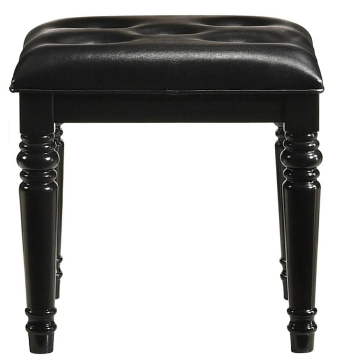 VALENTINO VANITY TABLE STOOL-BLACK image