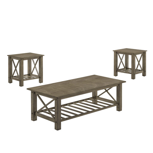 VESTA COFFEE TABLE & 2 END TABLE SET-GRAY image