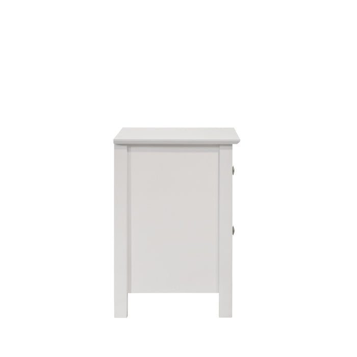 ZODIAC 2 DRAWER NIGHTSTAND-WHITE