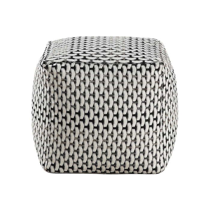 Trent Pouf in Black/Gray/Multi - P31006