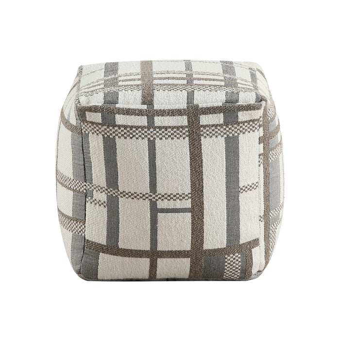 Monica Pouf in Black/Multi/White - P31007