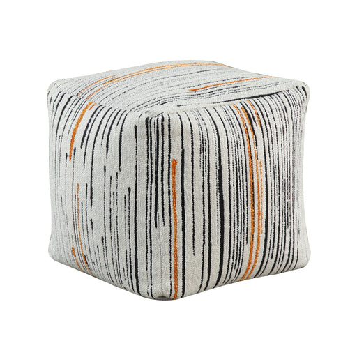 Poplar Pouf in Black/Multi/Orange - P31008 image