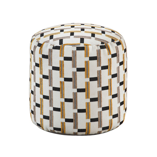 Nantes Pouf in Black/Brown/Multi - P31009 image