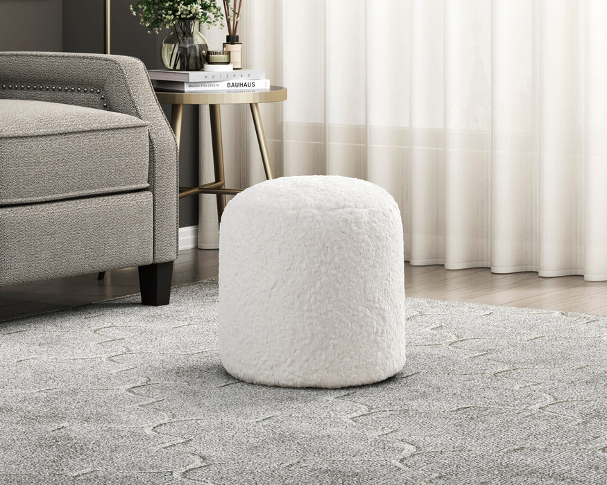 Nice Pouf in White - P31010