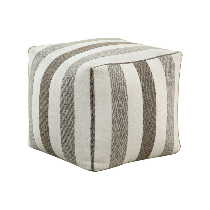 Cravat Pouf in Brown/Gray/Multi - P31012 image