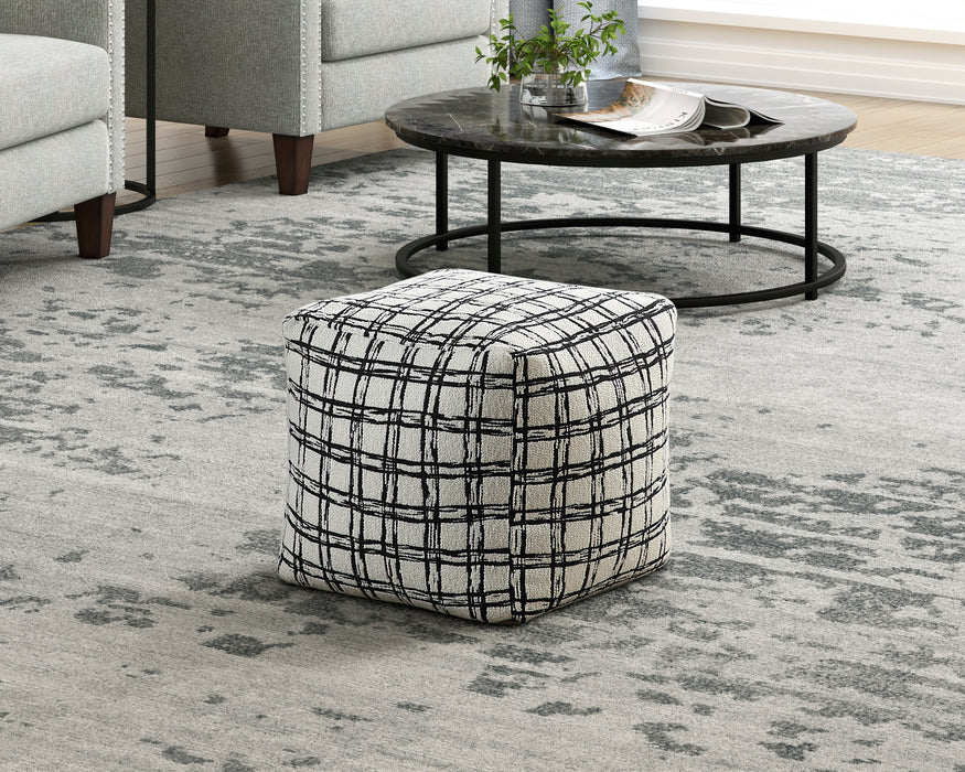 Misty Pouf in Black/White - P31014