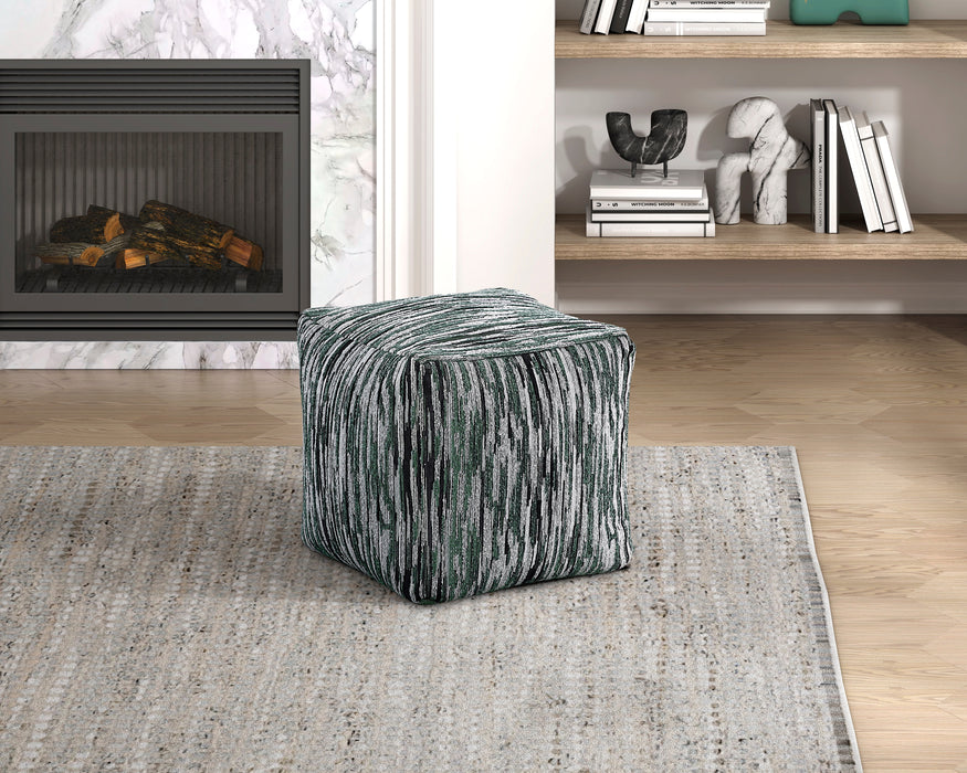 Lundy Pouf in Black/Gray/White - P31016