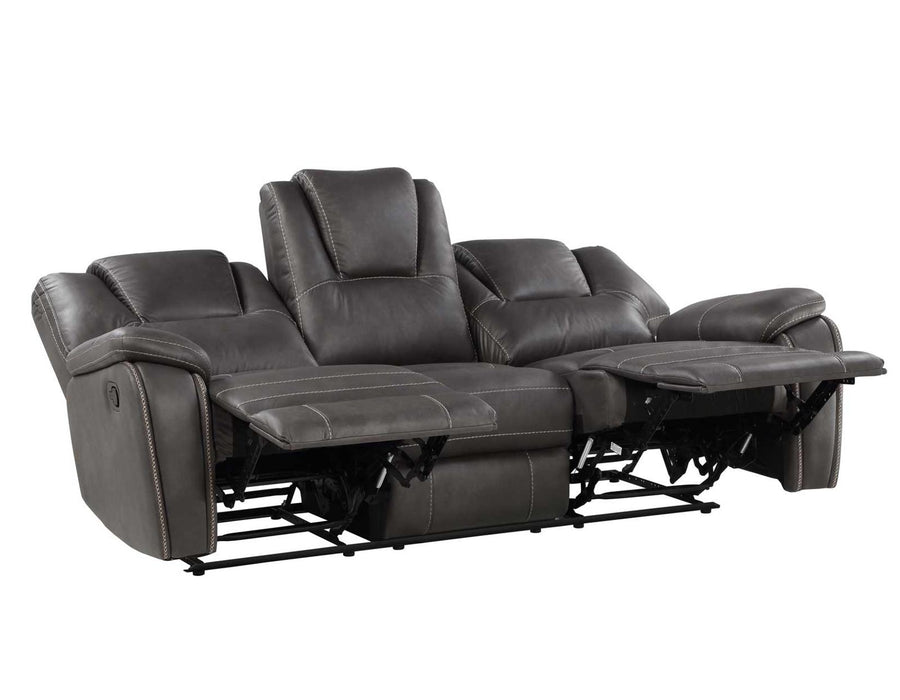 Steve Silver Katrine Manual Reclining Sofa in Charcoal