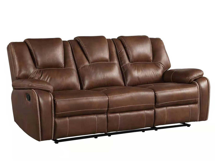 Steve Silver Katrine Manual Reclining Sofa in Chestnut Brown