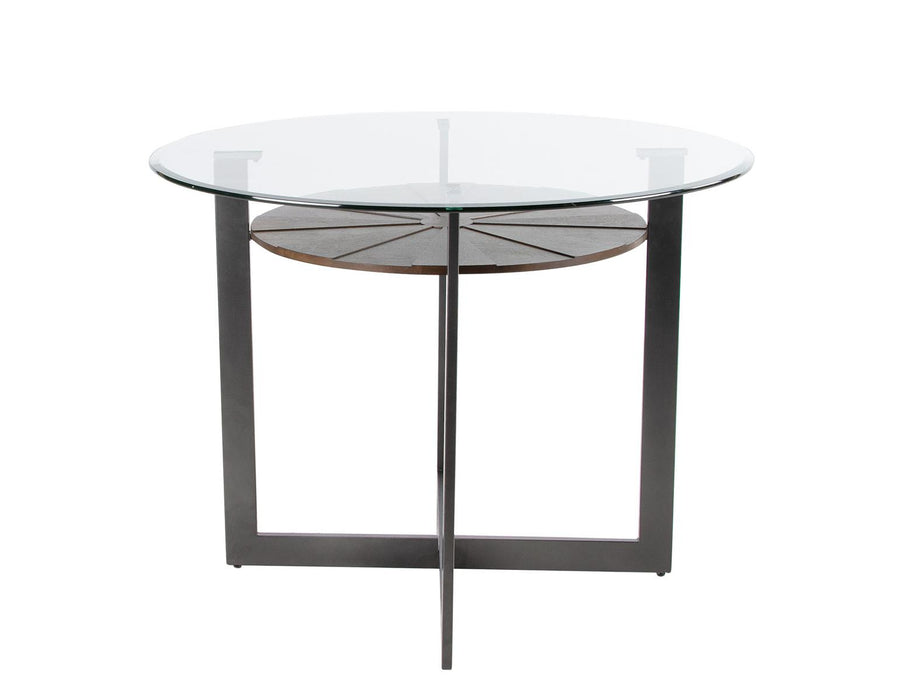 Steve Silver Olson Counter Glass Top Table in Caramel