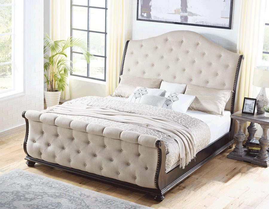 Steve Silver Rhapsody King Sleigh Bed in Molasses