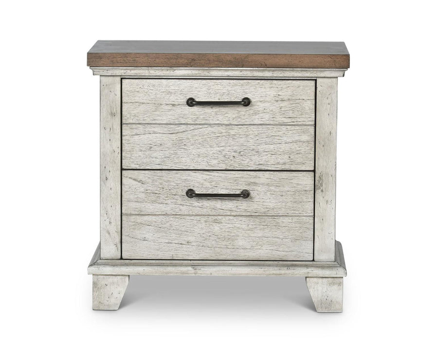 Steve Silver Bear Creek 2 Drawer Nightstand in White Smoke