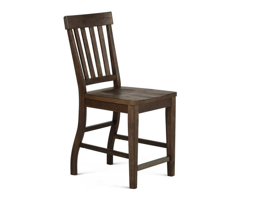 Steve Silver Cayla Counter Chair in Dark Oak (Set of 2)